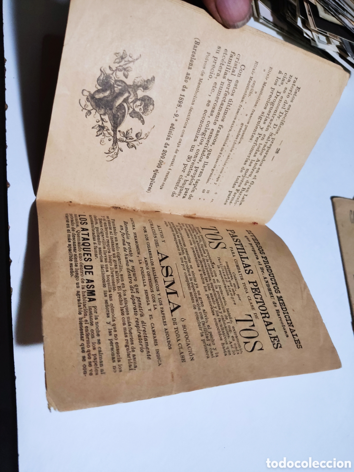 Libros antiguos: Librito antiguo La Boca elixir y polvos de mentholina dentrifica 1898 - Foto 7