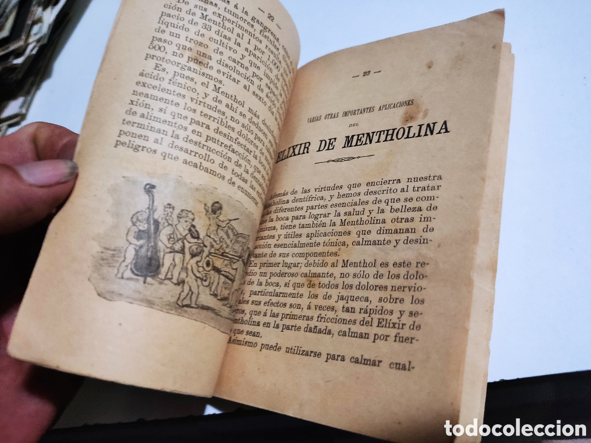 Libros antiguos: Librito antiguo La Boca elixir y polvos de mentholina dentrifica 1898 - Foto 9