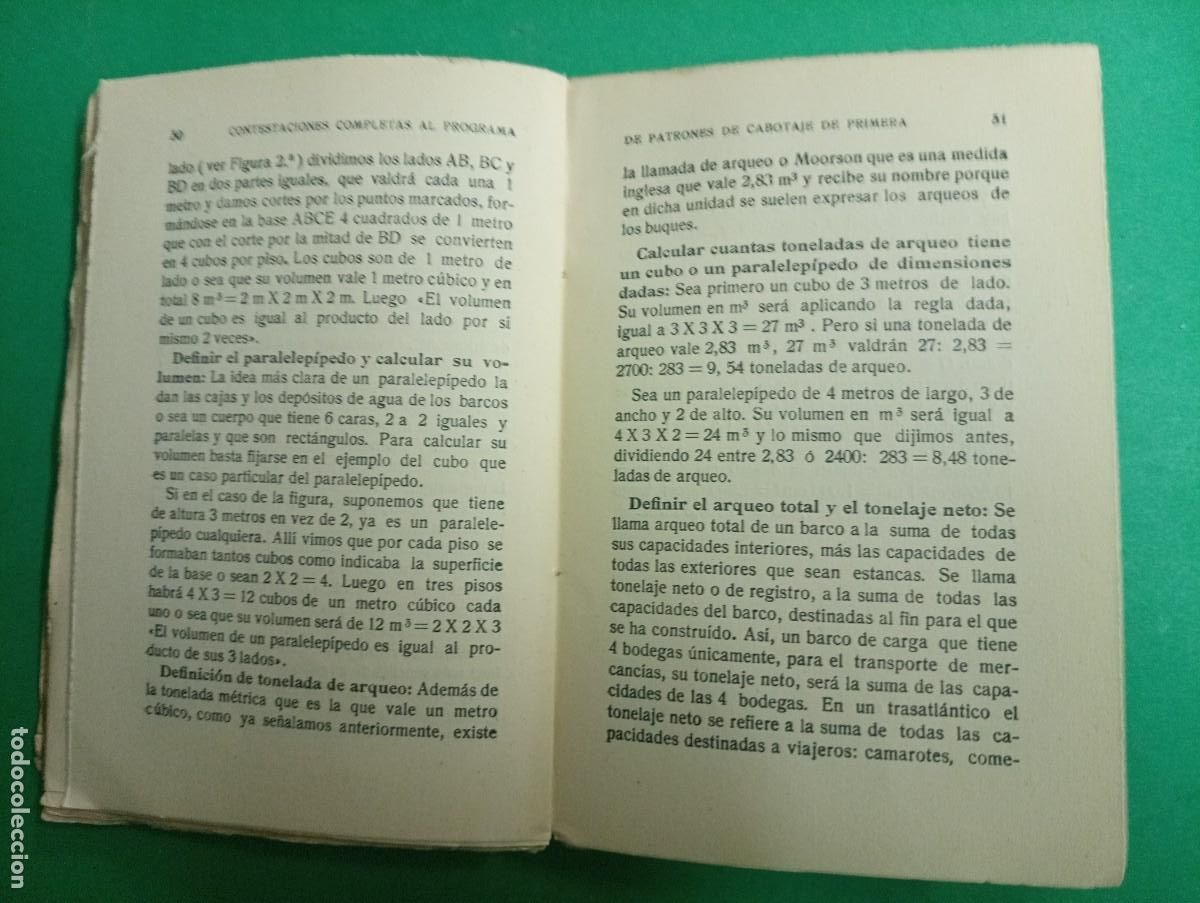 Libros antiguos: Antiguo libro PATRONES DE CABOTAJE. Tolosa 1931. - Foto 2