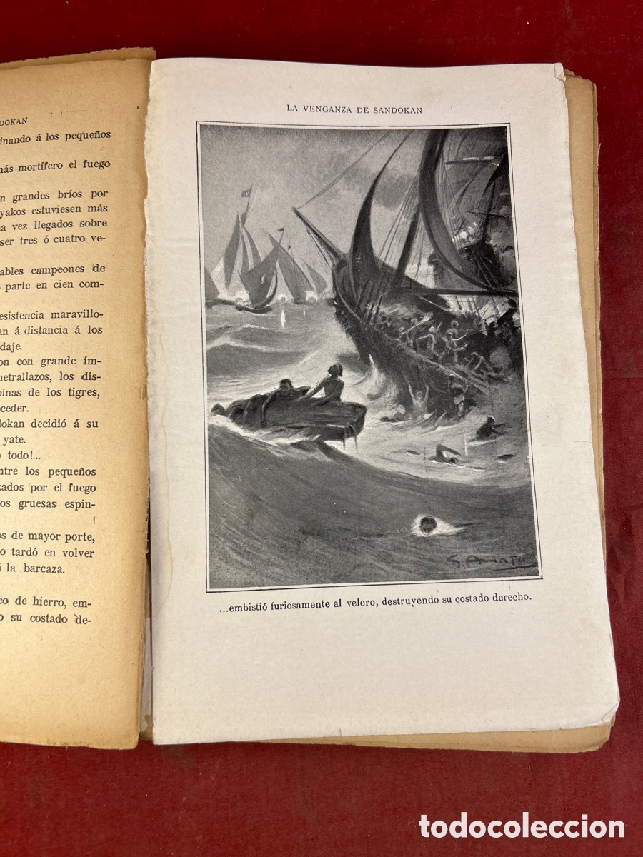 Libros antiguos: LA VENGANZA DE SANDOKAN - Foto 2