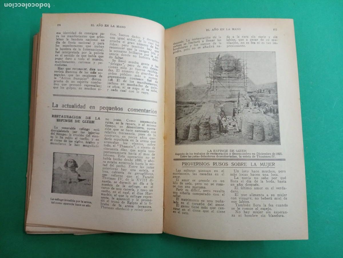 Libros antiguos: Antiguo libro El A&ntilde;o en la Mano 1927. Barcelona. - Foto 7
