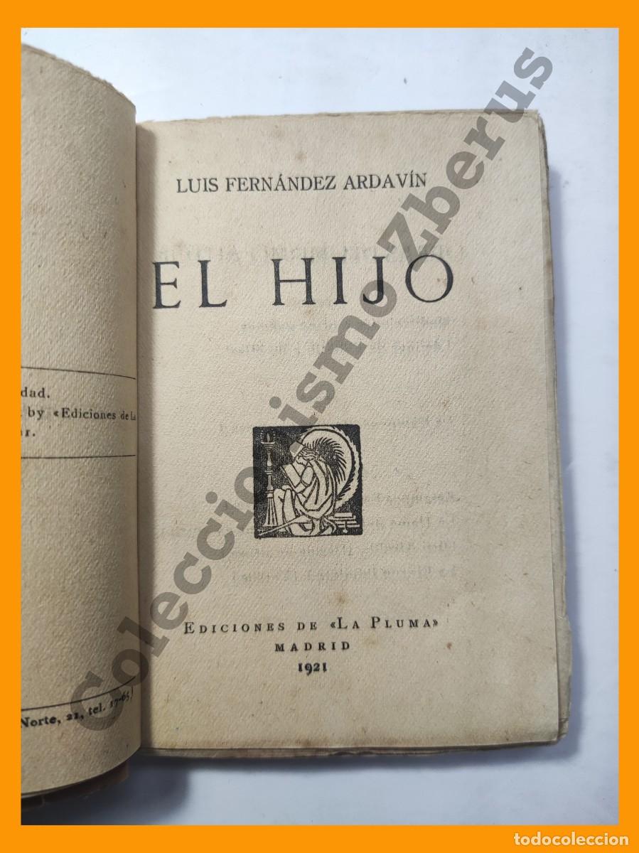 Libros antiguos: El Hijo - Luis Fernandez Ardavin - Foto 2