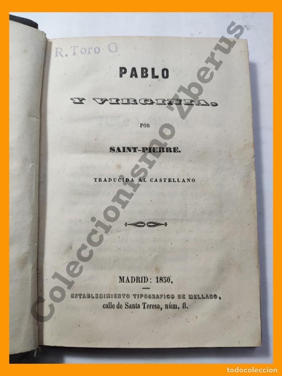 Libros antiguos: Pablo y Virginia - Saint-Pierre - Foto 3