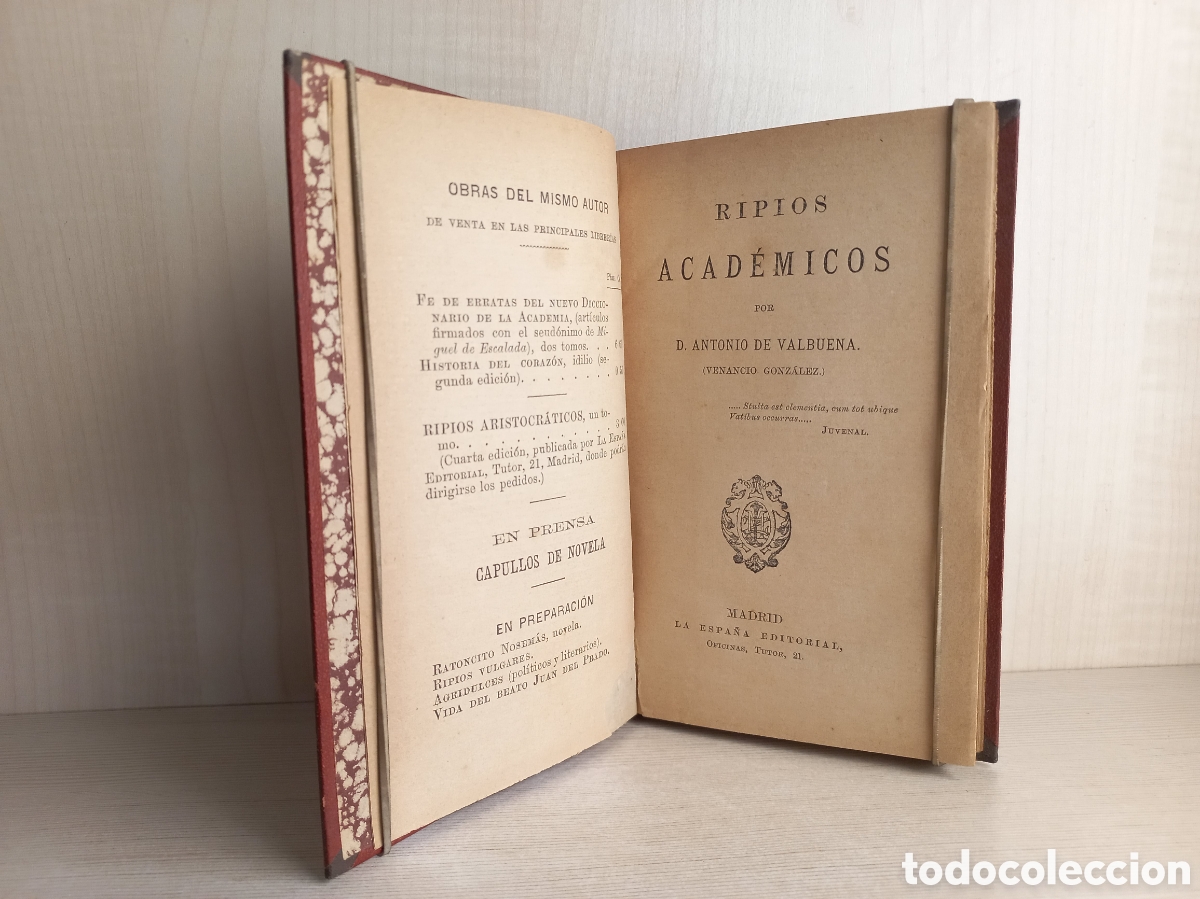 Libros antiguos: Ripios Acad&eacute;micos. Antonio de Valbuena. La Espa&ntilde;a Editorial. - Foto 5