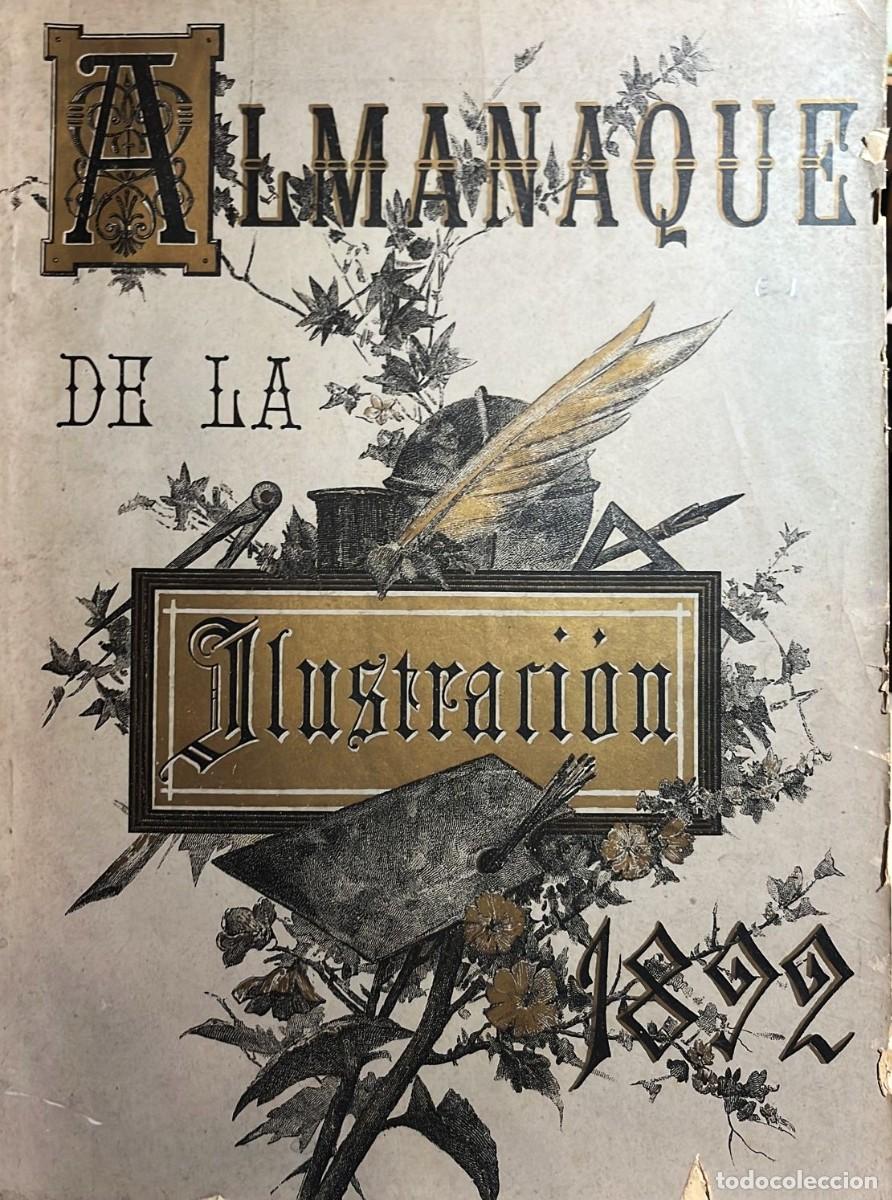 Libri antichi: ALMANAQUE de la Ilustraci&oacute;n para el a&ntilde;o de 1892. Madrid, Sucesores de Rivadeneyra, 1891, 28,5 x 2