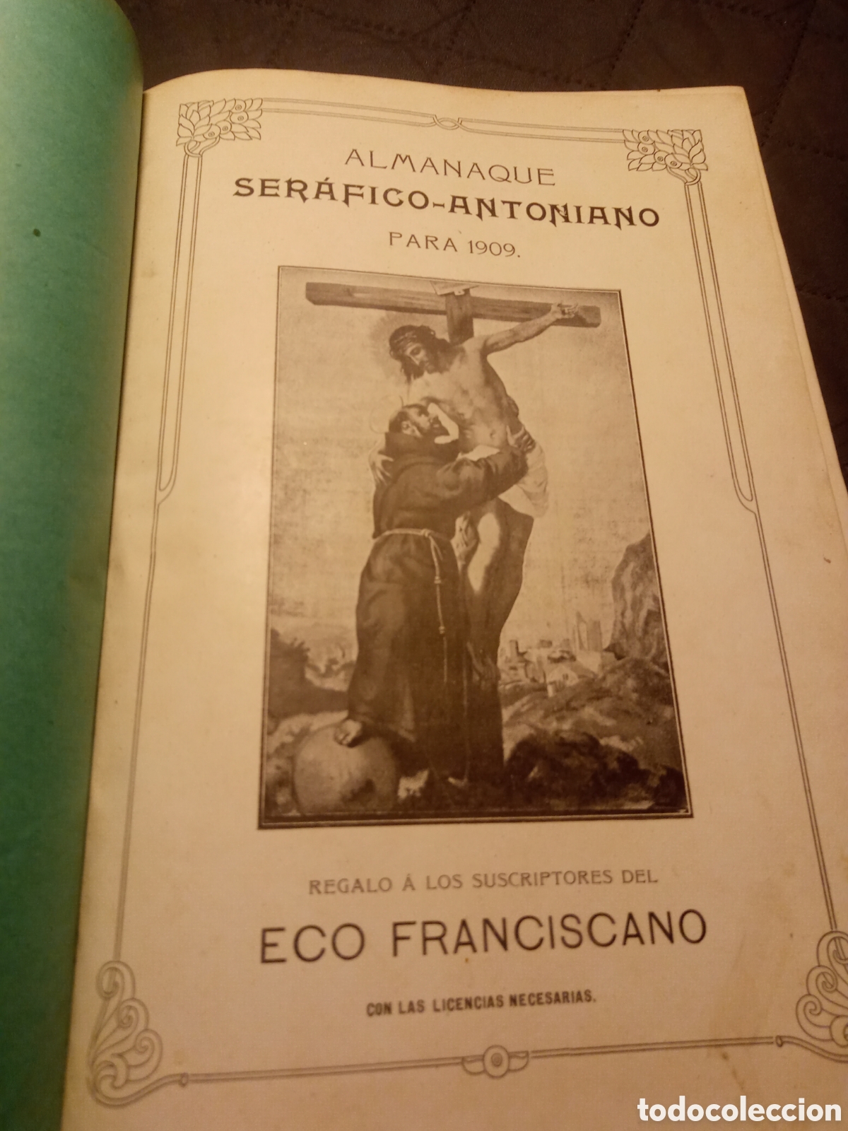 Libros antiguos: 1909 Almanaque Serafico-Antoniano - Foto 1