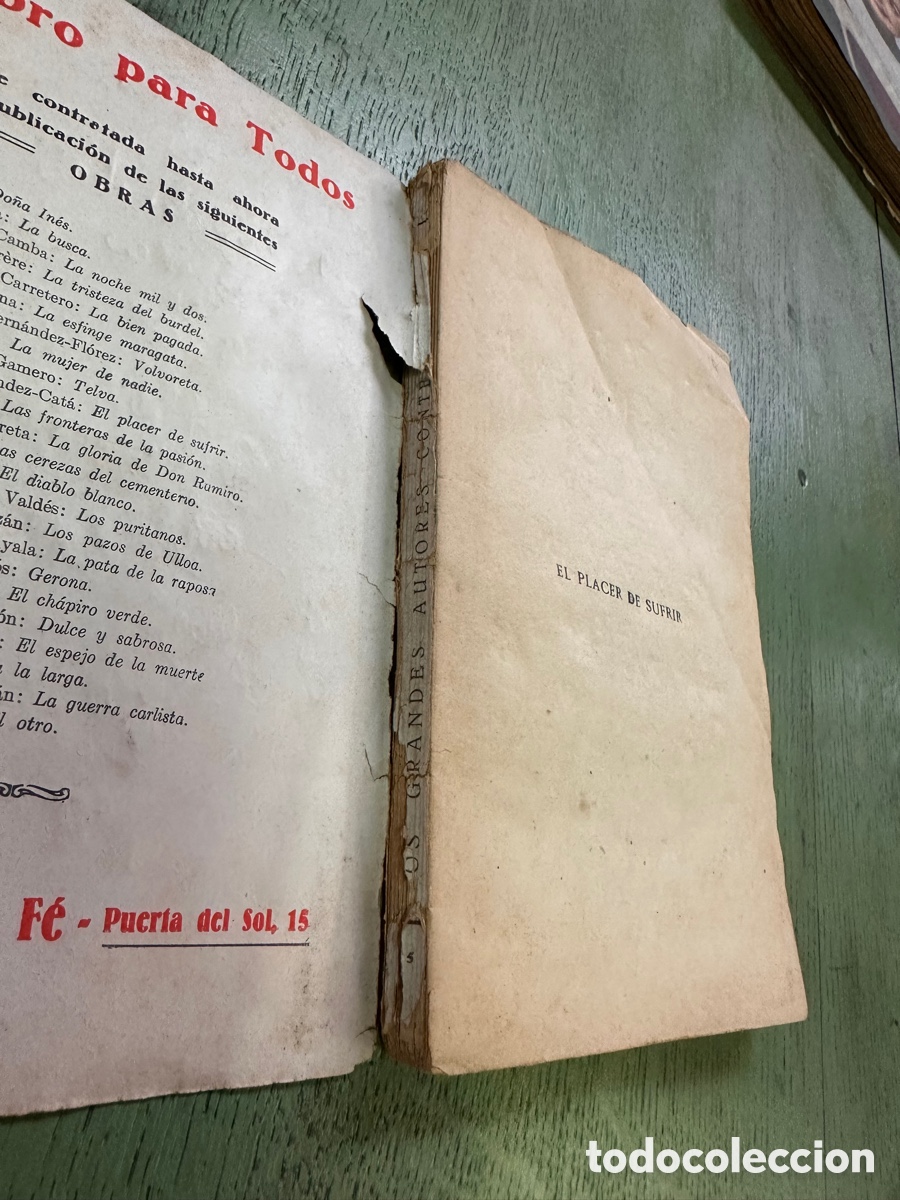 Libros antiguos: EL PLACER DE SUFRIR / A HERNANDEZ CAT&Aacute; - 1929 - Foto 3