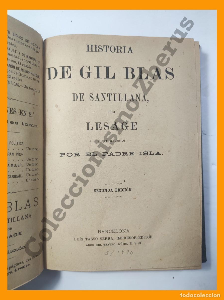 Libros antiguos: Historia de Gil Blas de Santillana - Lesage - Foto 4