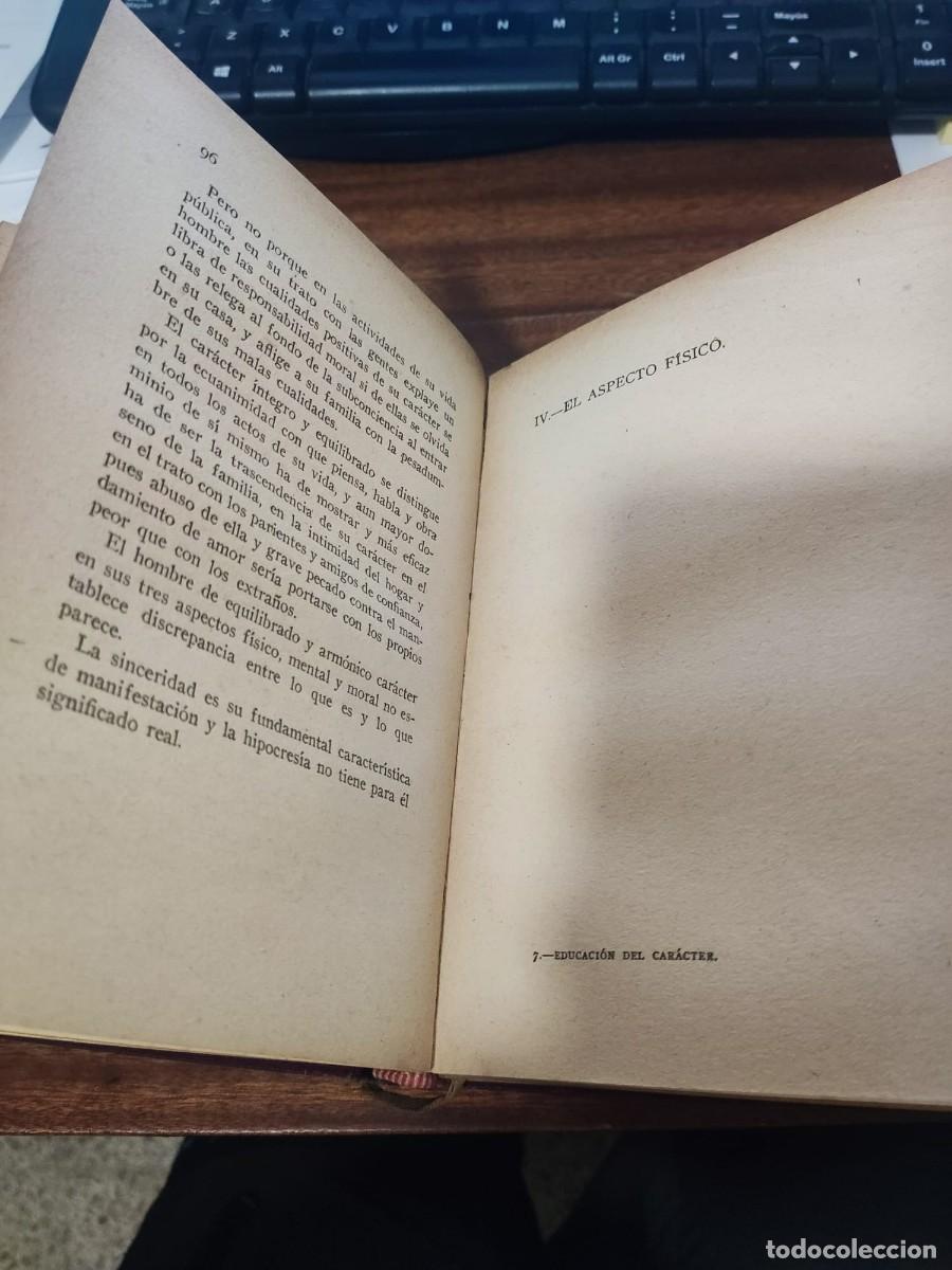 Libros antiguos: Libro a&ntilde;o 1922, Educaci&oacute;n del car&aacute;cter - Foto 3