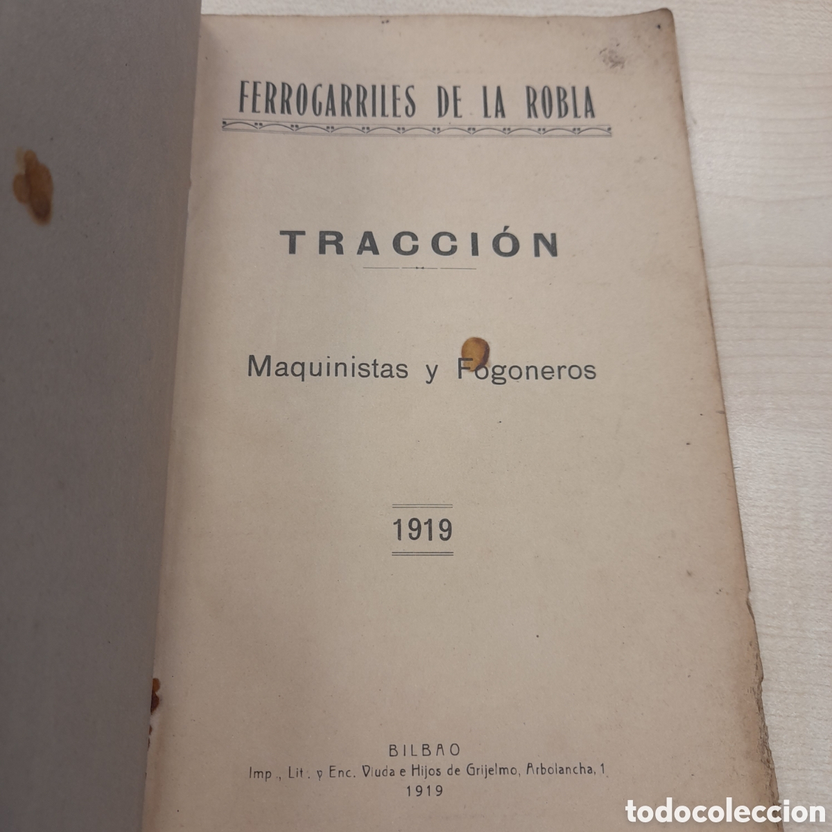 Libros antiguos: Compa&ntilde;&iacute;a de los ferrocarriles de la Robla. Tracci&oacute;n - Foto 2