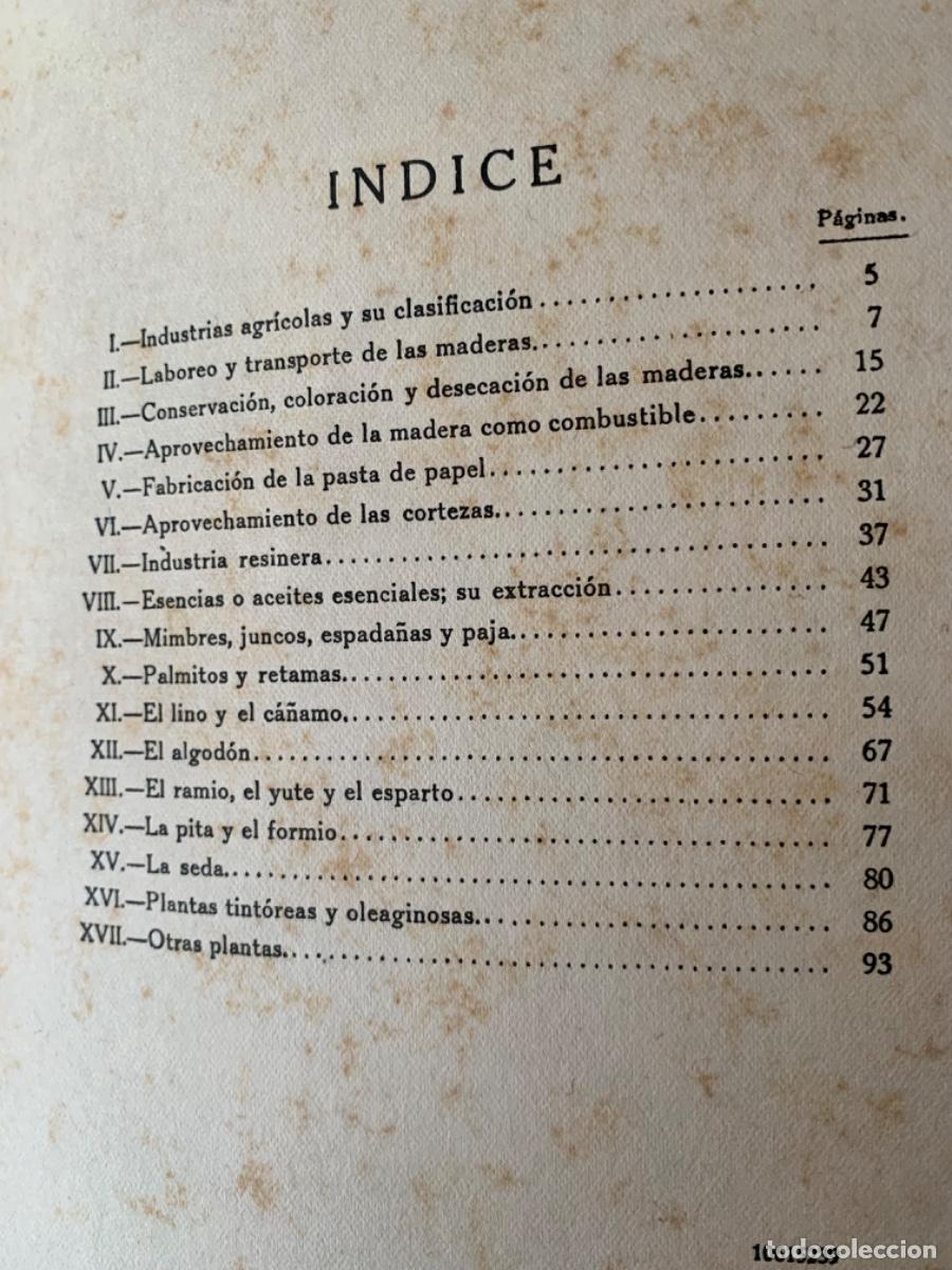 Libros antiguos: Las industrias Agr&iacute;colas ( Bols 25) - Foto 4