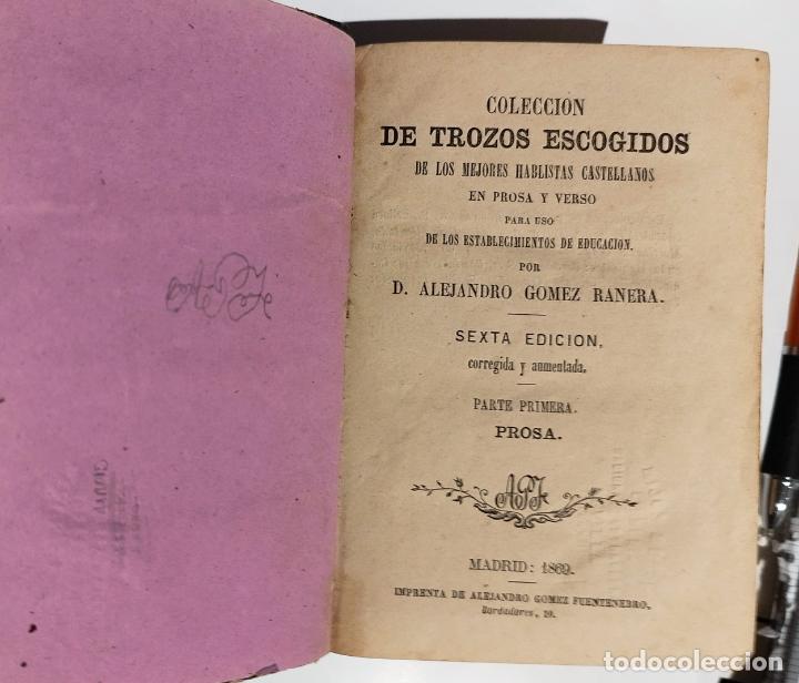Libros antiguos: Libro editado 1869 &rdquo;Colecci&oacute;n DE TROZOS ESCOGIDOS&rdquo; - Foto 1
