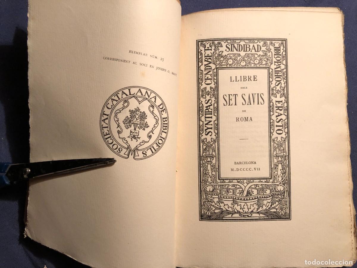 Libros antiguos: LLIBRE DELS SET SAVIS DE ROMA - (1907) - Foto 2