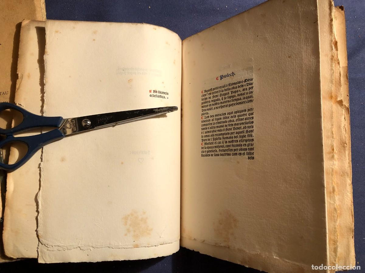 Libros antiguos: EXIMPLIS E MIRACLES DE SENT BENET RECOPTATS PER SENT GREGORI PAP - (1910) - Foto 2