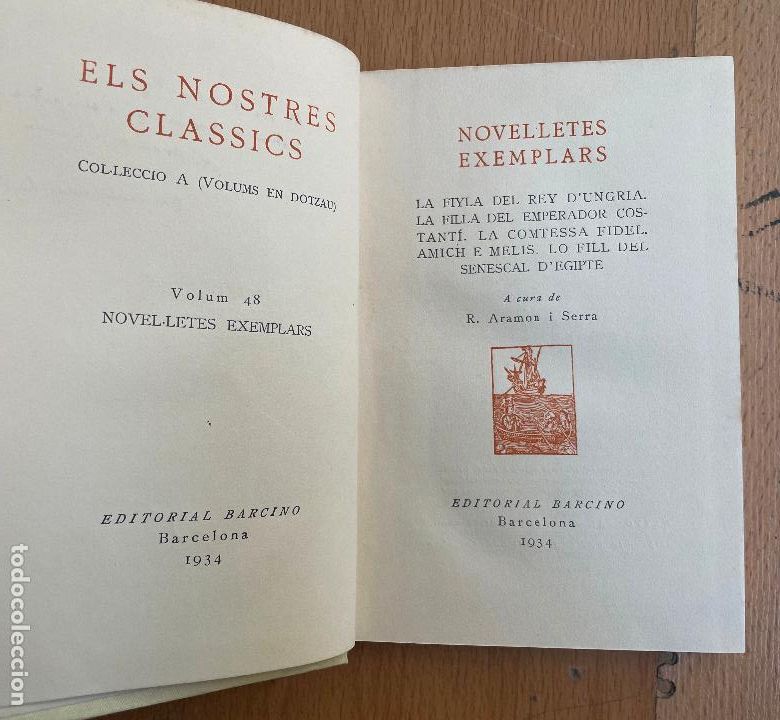 Libros antiguos: NOVELLETES EXEMPLARS Aramon Y Serra - Foto 2