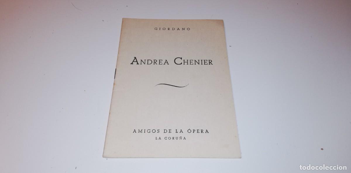 Libros antiguos: ANDREA CHENIER GIORDANO-AMIGOS DE LA OPERA- LIBRO VINTAGE - Foto 1