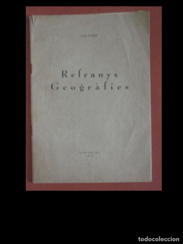 Libros antiguos: Refranys geogr&agrave;fics. Joan Amades - Foto 5