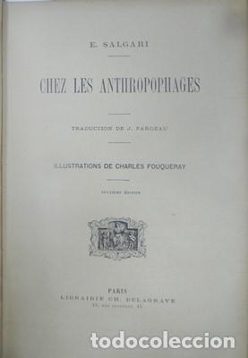 Libros antiguos: Chez les anthropophages-E. SALGARI - SALGARI, E. - Foto 2