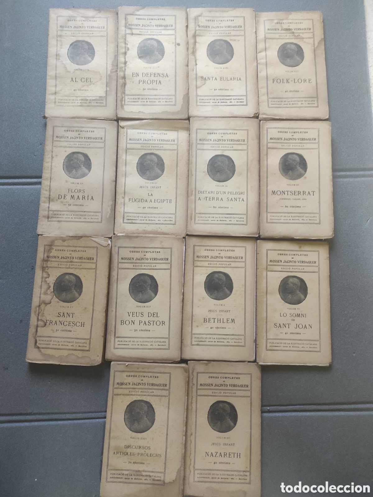 Libros antiguos: 14 Llibres OBRES COMPLETES JACINTO VERDAGUER - Foto 1