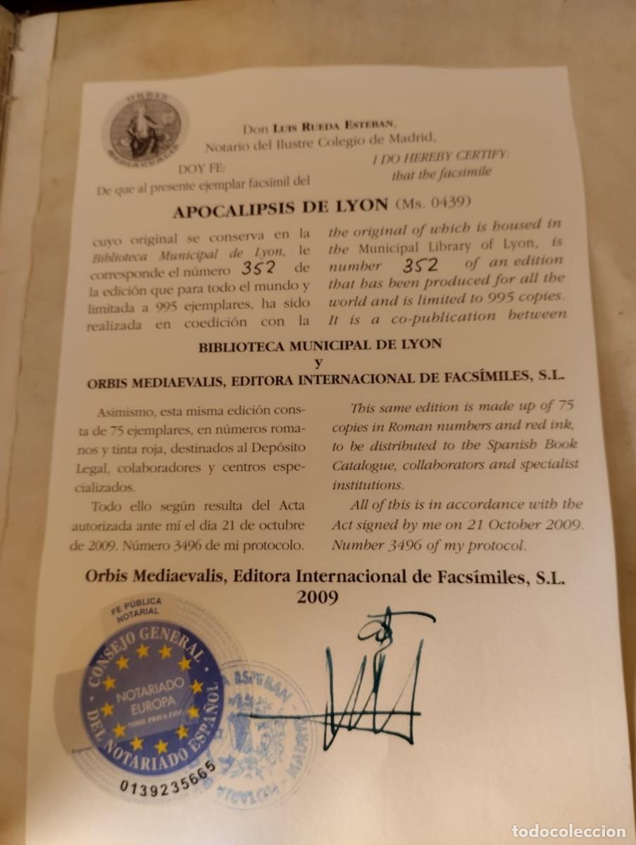 Libros antiguos: APOCALIPSIS DE LYON - Foto 4