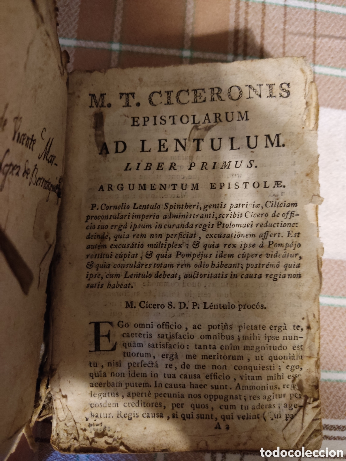 Libros antiguos: Ciceronis epistolarum lentulum - Foto 1