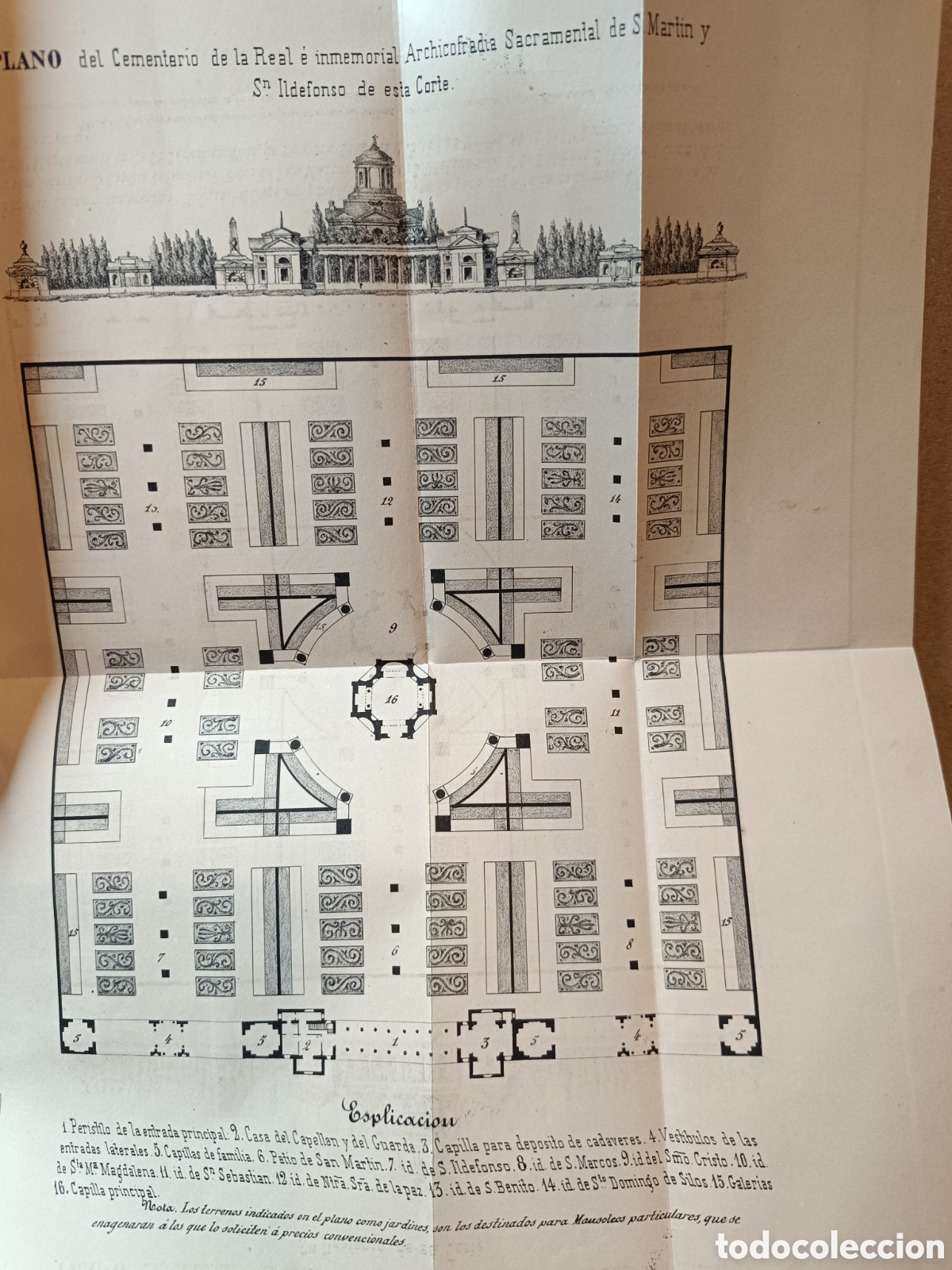 Antiquarische B&uuml;cher: REGLAMENTO INTERIOR DEL CEMENTERIO DE S. MARTIN S. ILDEFONSO MADRID CONSTRUIDO EN 1849. CON PLANO ,