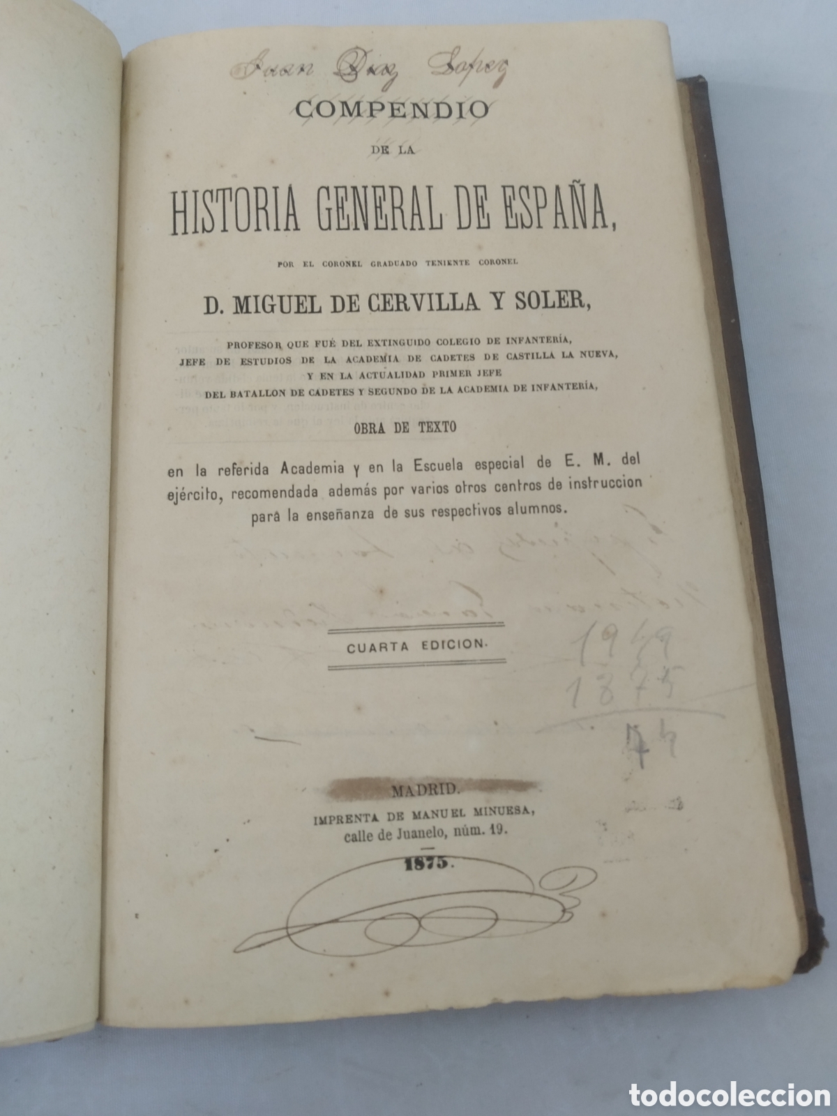 Libros antiguos: COMPENDIO DE HISTORIA GENERAL DE ESPA&Ntilde;A. D. MIGUEL DE CERVILLA Y SOLER 1875 - Foto 6