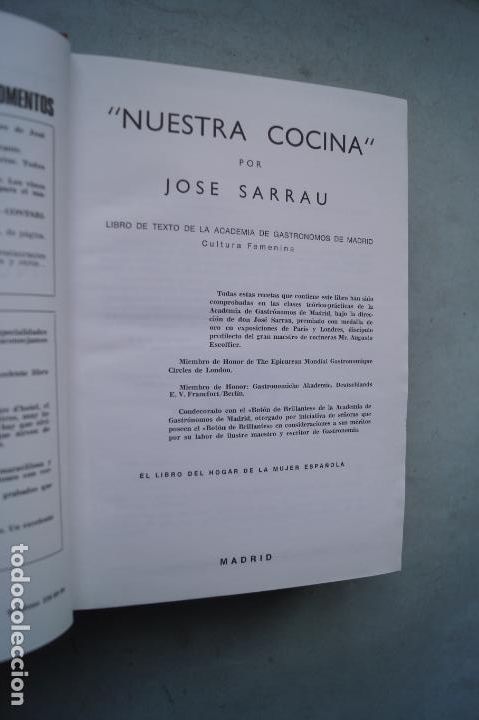 Libros antiguos: NUESTRA COCINA. JOSE SARRAU - Foto 2