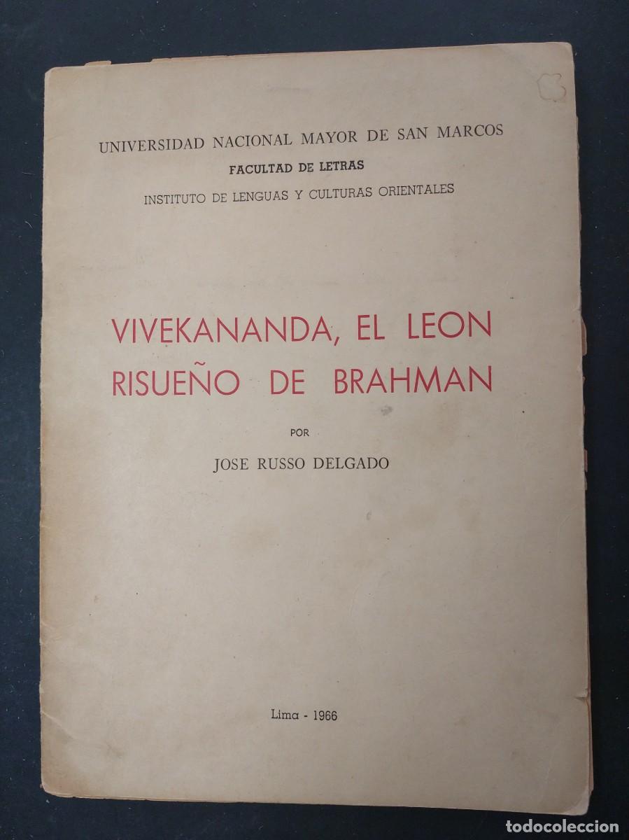 Libros antiguos: Vivekananda , el leon risue&ntilde;o de Brahman - J. Russo - Lima - 1966 - Foto 1