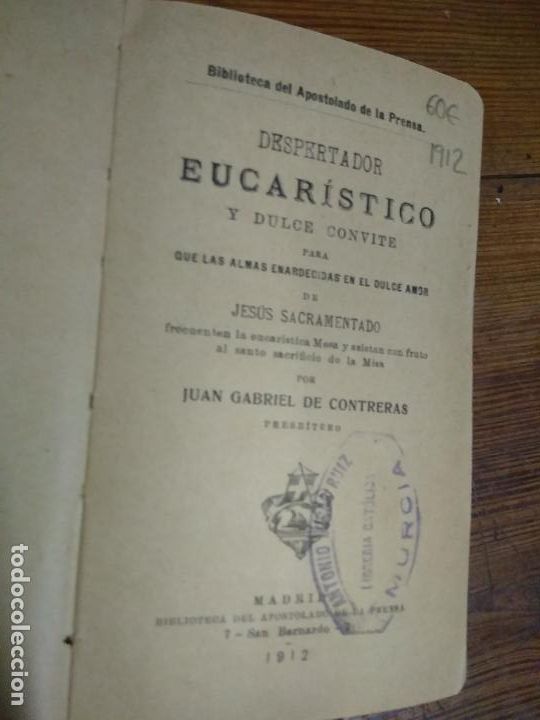 Libros antiguos: Despertador Eucar&iacute;stico. 1912. REI.616 - Foto 3