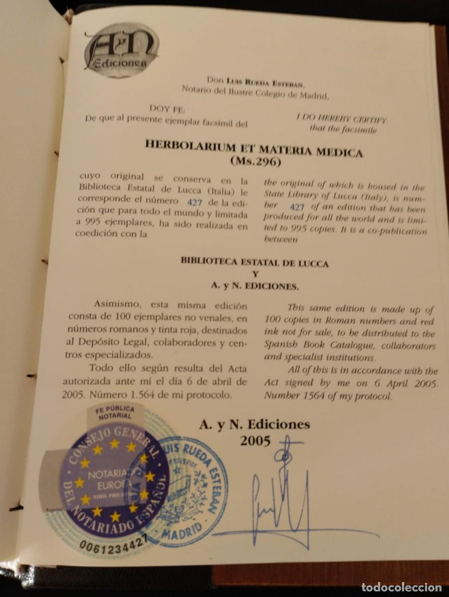 Libros antiguos: HERBOLARIUM ET MATERIA MEDICA - Foto 3