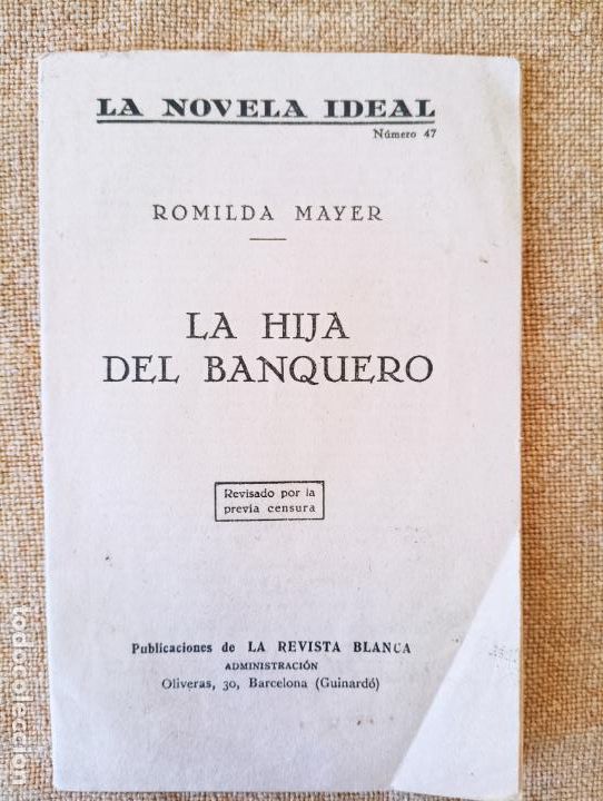 Antiquarische B&uuml;cher: La hija del banquero. Romilda Mayer. La novela Ideal