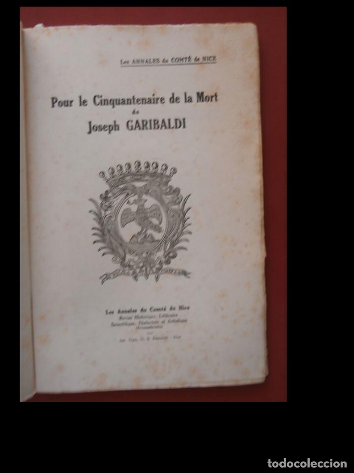 Libros antiguos: Pour le Cinquantenaire de la Mort de Joseph Garibaldi - Foto 4