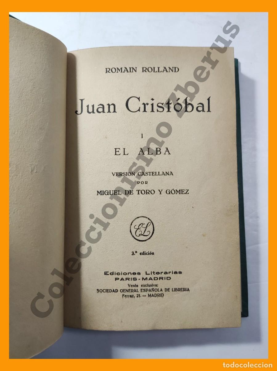 Libros antiguos: Juan Cristobal. Tomo I : El Alba - Romain Rolland - Foto 3