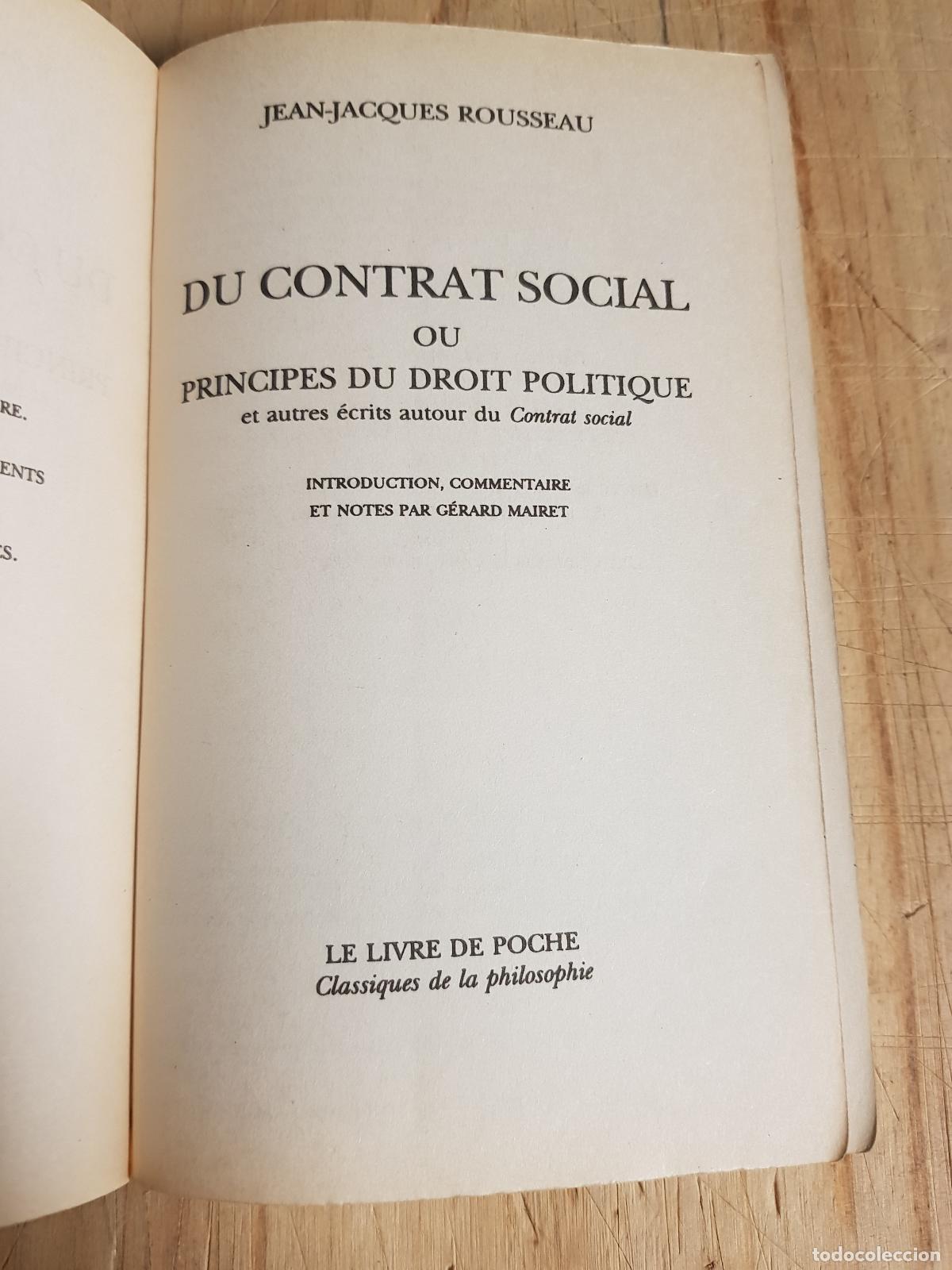 Libros antiguos: Du contrat social - Jean-Jacques Rousseau - Foto 4