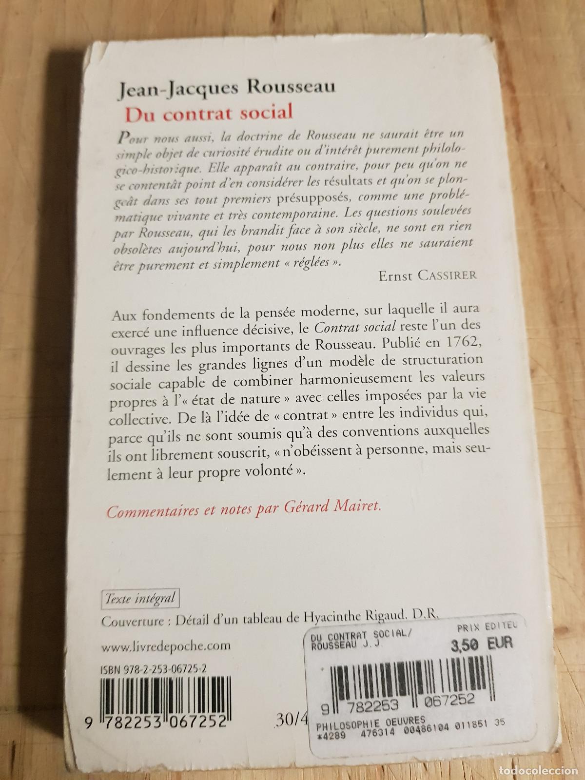 Libros antiguos: Du contrat social - Jean-Jacques Rousseau - Foto 5