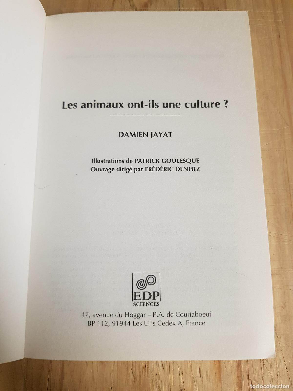 Libros antiguos: Les animaux ont-ils une culture? - Foto 2