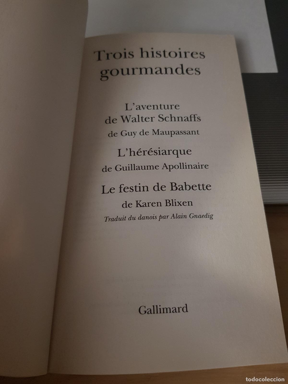 Libros antiguos: Trois histoires gourmandes - Foto 4