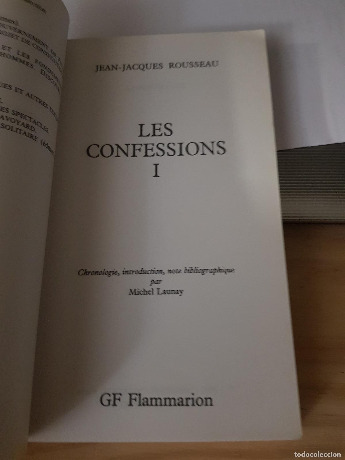 Libros antiguos: Les confessions I - Rousseau - Foto 3