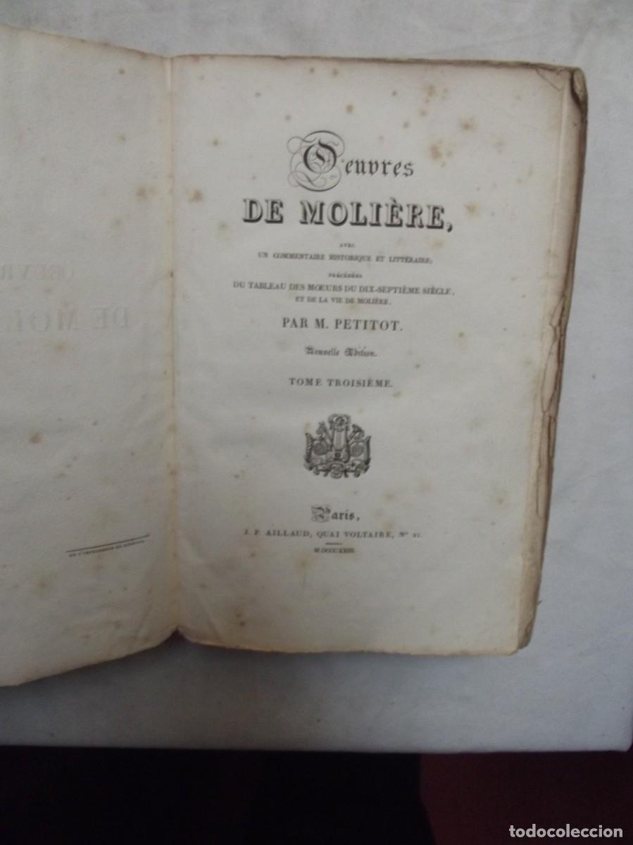 Libros antiguos: OEUVRES DE MOLIERE - Foto 3