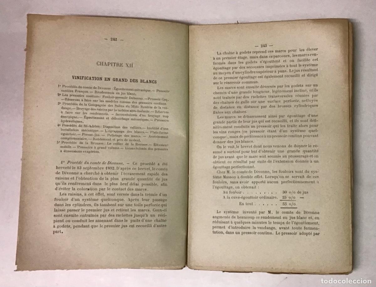 Libros antiguos: PROC&Eacute;D&Eacute;S MODERNES DE VINIFICATION. - COSTE-FLORET, P. - Foto 6