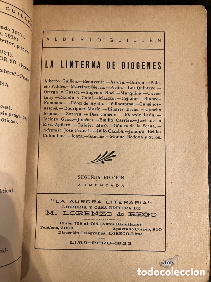 Libros antiguos: Linterna de Diogenes - Foto 1