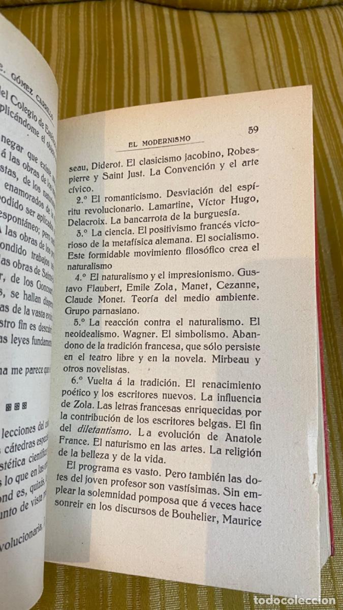 Libros antiguos: Libro el modernismo e Gomez carrillo ppio s xx 19x13cms - Foto 6