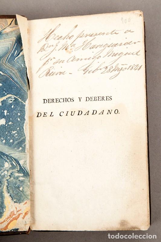 Libros antiguos: DERECHOS Y DEBERES DEL CIUDADANO - 1820 - Foto 4