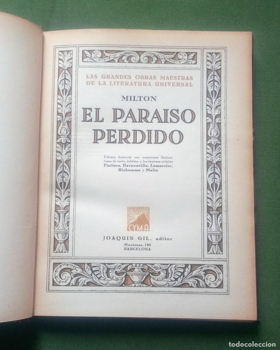 Libros antiguos: EL PARA&Iacute;SO PERDIDO - MILTON - JOAQUIN GIL EDITOR - 1935. - Foto 3