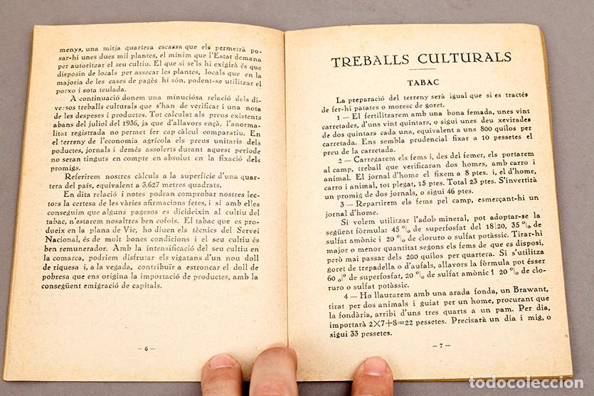 Libros antiguos: CULTIU DEL TABAC EN LA COMARCA DE VIC - 1938 - Foto 4