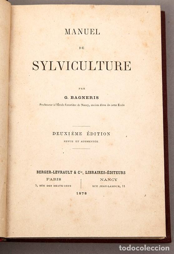 Libros antiguos: MANUEL DE SYLVICULTURE - BAGNERIS - 1878 - Foto 1