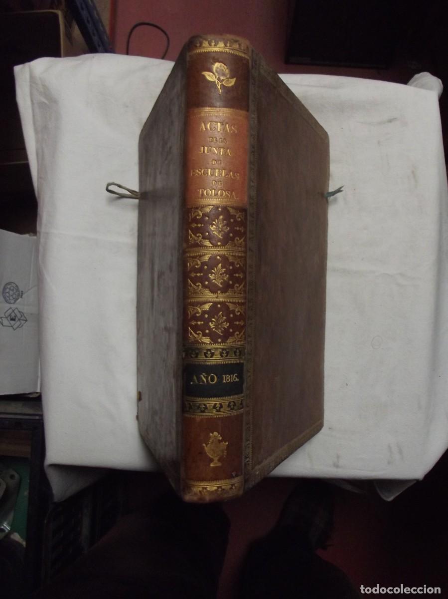 Libros antiguos: ACTAS DE LA JUNTA DE ESCUELAS DE TOLOSA 1816 - Foto 1