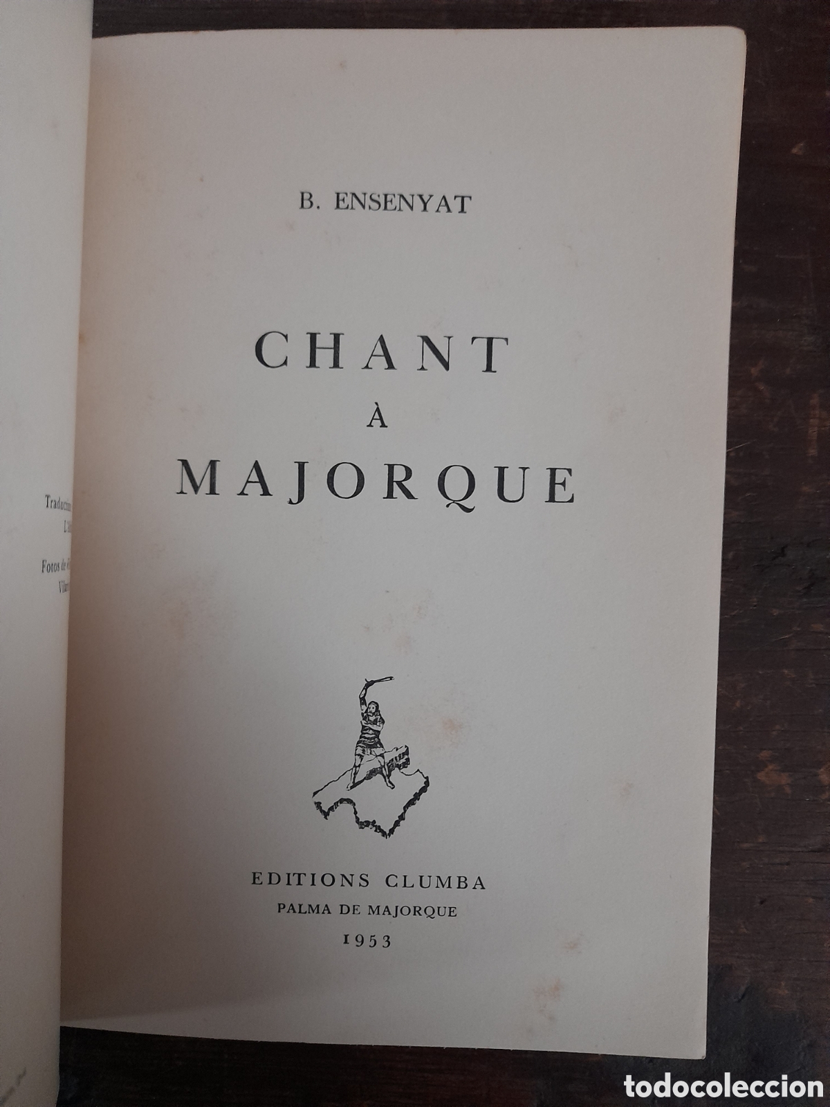 Libros antiguos: Chant A Majorque, B. Ensenyat - CLUMBA 1953 - Foto 2