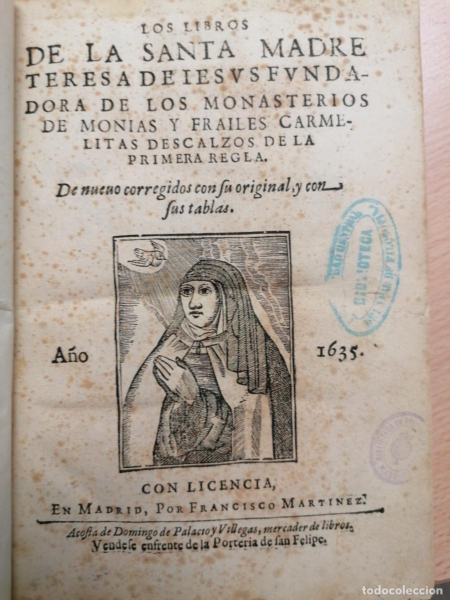 Libros antiguos: Obras de santa Teresa, 1635 - Foto 1